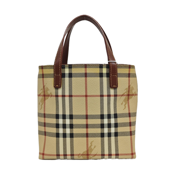 Coated Canvas Tote Bag Beige