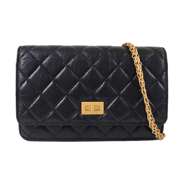 2.55 WOC Quilted Calfskin Black