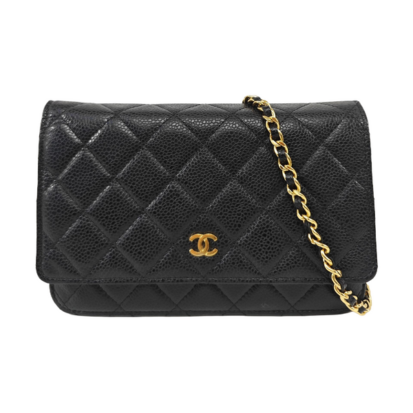 WOC Quilted Grained Calfskin Black