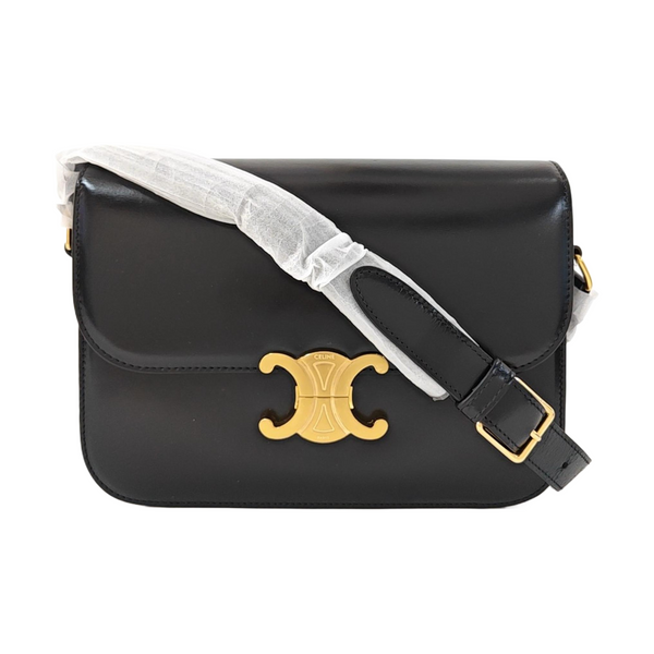 TRIOMPHE Medium Calfskin Black