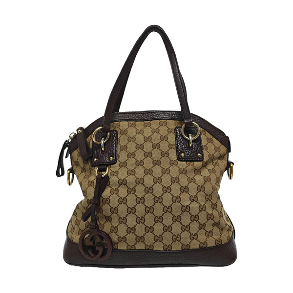 Monogram Canvas Tote Bag Brown