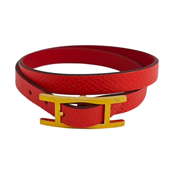 Behapi Leather Red Bangle