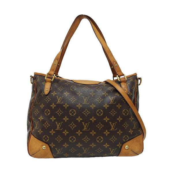 ESTRELA MM Monogram Coated Canvas Brown