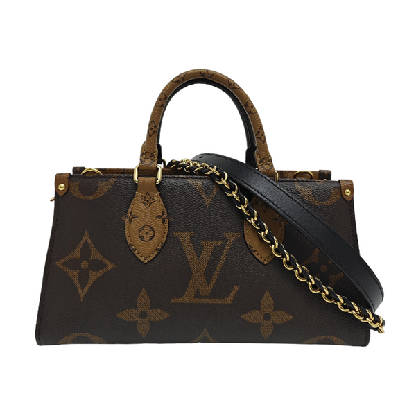 ONTHEGO EAST WEST PM Monogram Coated Canvas Brown