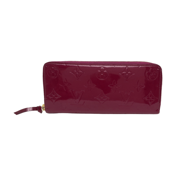 CLÉMENCE Monogram Patent Leather Purple Wallet