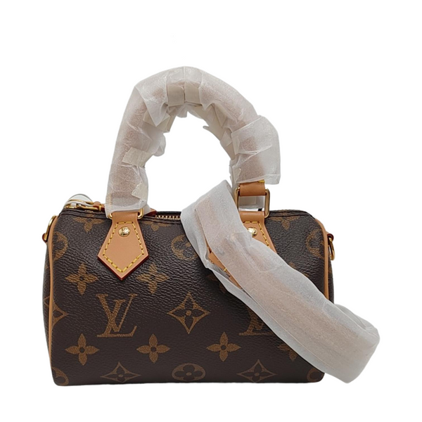 SPEEDY Nano Monogram Coated Canvas Brown