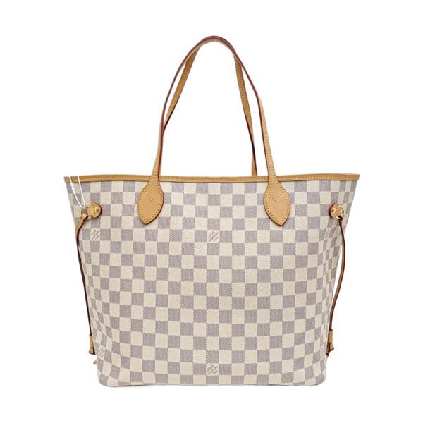 NEVERFULL MM Damier Azur Coated Canvas White