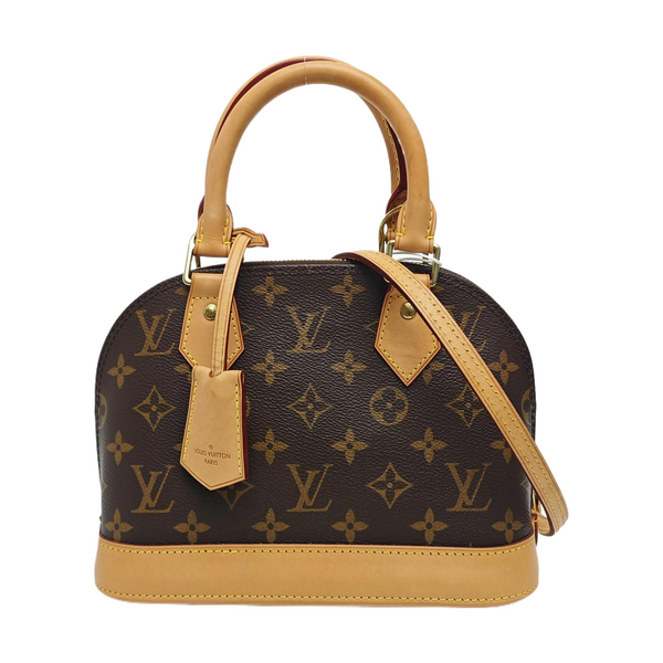 ALMA BB Monogram Coated Canvas Brown