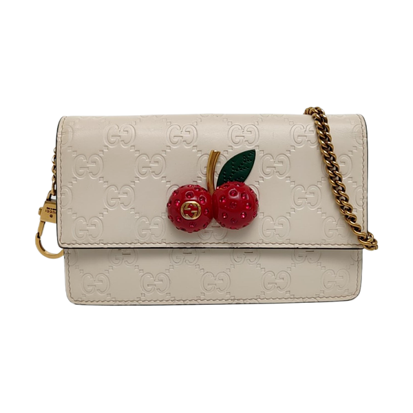 GG Supreme Mini Calfskin White
