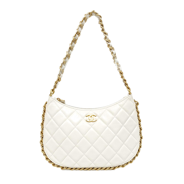 HOBO Small Quilted Lambskin White