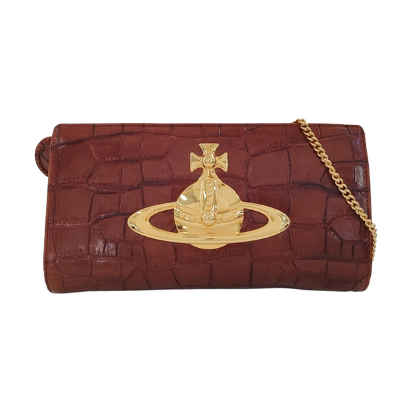 Calfskin Shoulder Bag Brown