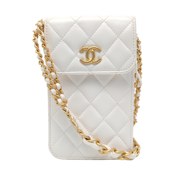 Quilted Lambskin White