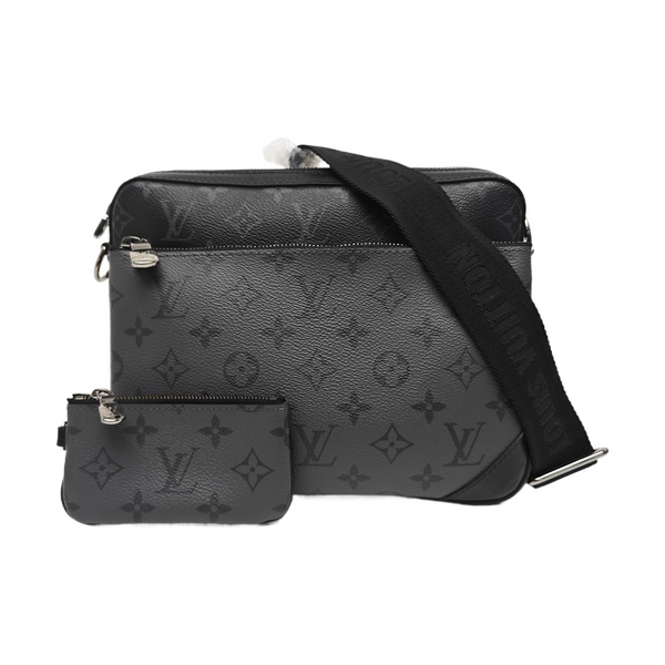 TRIO Monogram Coated Canvas Gray
