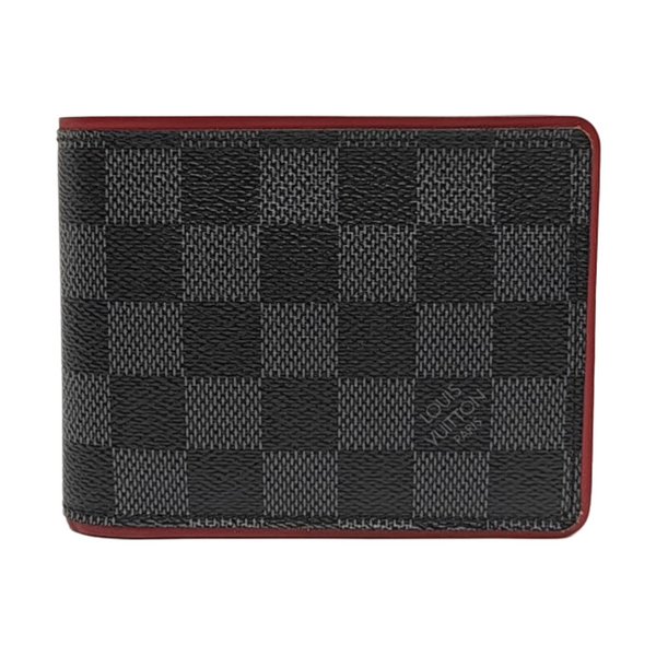 MULTIPLE Damier Graphite Coated Canvas Gray Card Holder