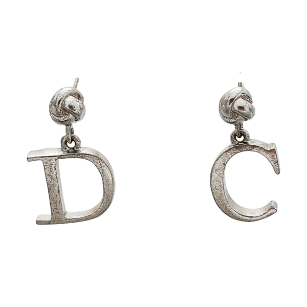Petit CD Metal Silver Earrings