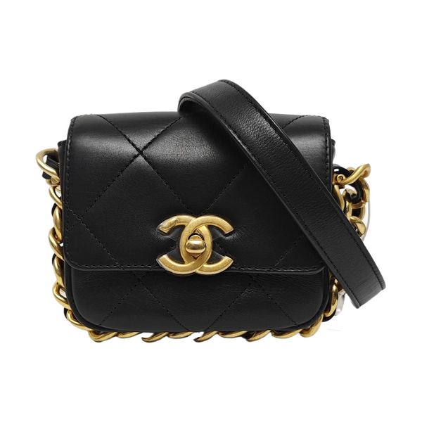 Quilted Calfskin Mini Black