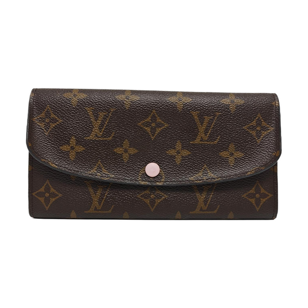 EMILIE Monogram Coated Canvas Brown Wallet