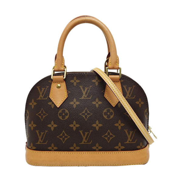ALMA BB Monogram Coated Canvas Brown