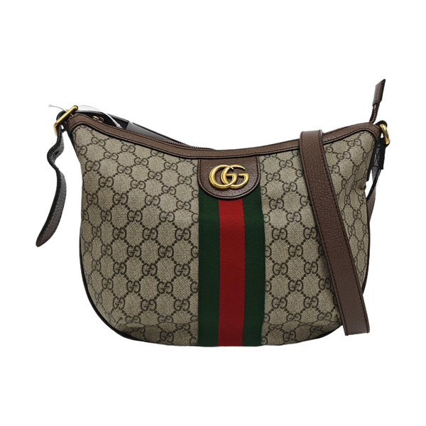 Ophidia Small Monogram Coated Canvas Beige