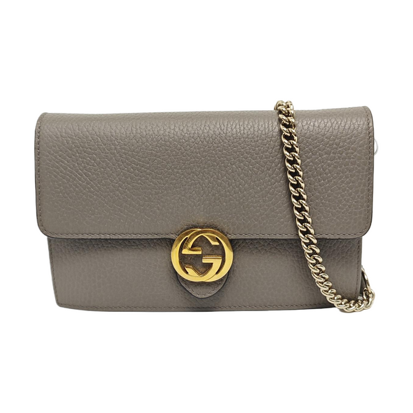 Interlocking G Calfskin Gray