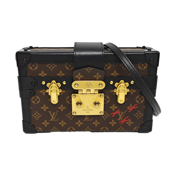 PETITE MALLE Monogram Coated Canvas Brown
