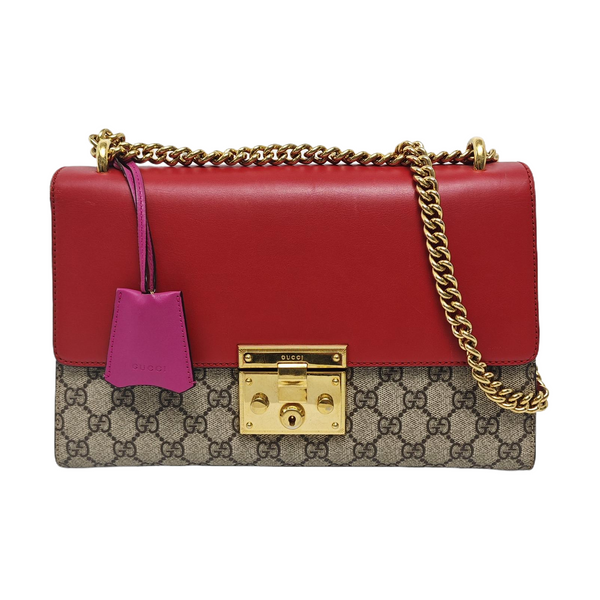 Authenticated pre-owned Padlock Medium Monogram Coated Canvas Black - Shoulder Bag at Looply