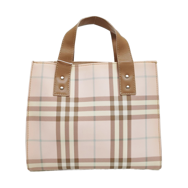Coated Canvas Top Handle Bag Pink