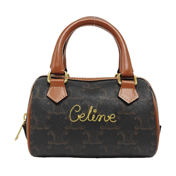 TRIOMPHE CANVAS Mini Coated Canvas Brown