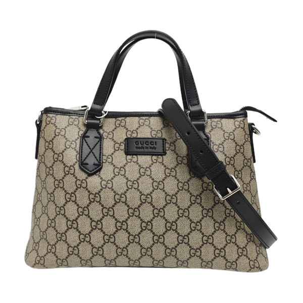 Monogram Coated Canvas Tote Bag Small Brown