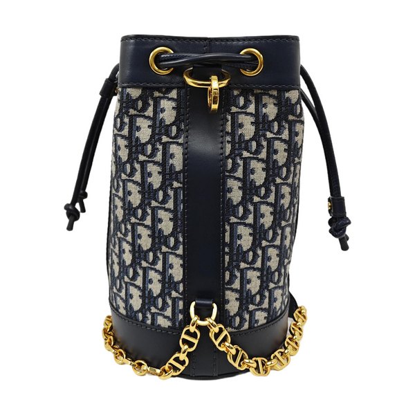 Oblique Canvas Backpack Small Blue