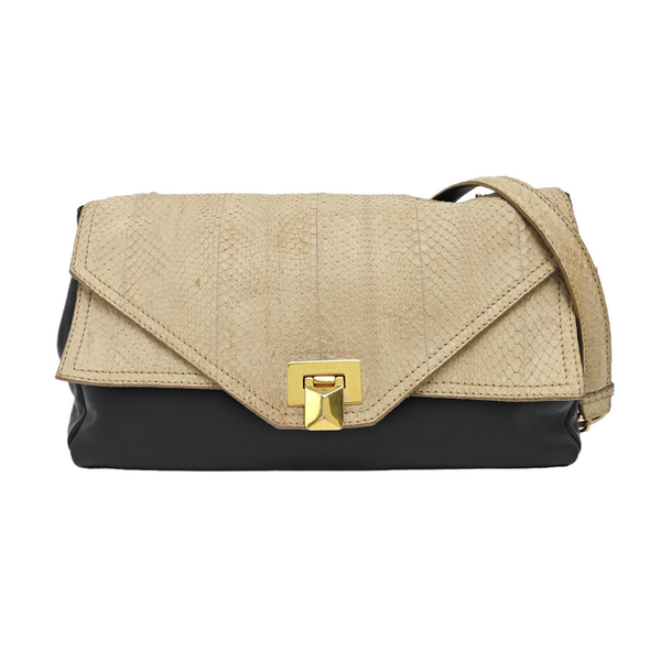 Leather Shoulder Bag Beige