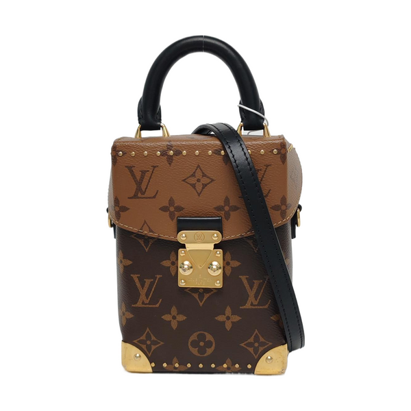 CAMERA BOX Monogram Coated Canvas Brown