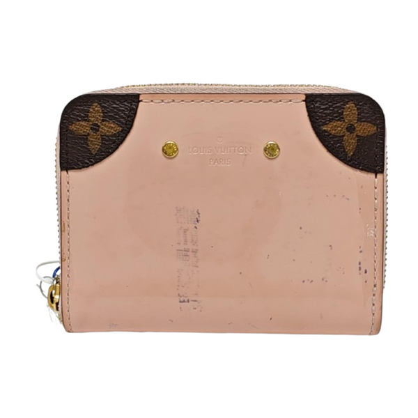 ZIPPY Monogram Patent Leather Pink Wallet