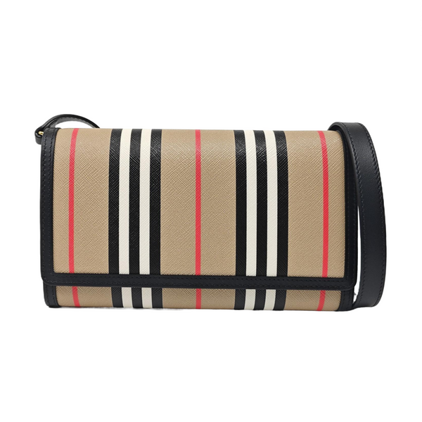 Coated Canvas Shoulder Bag Brown
