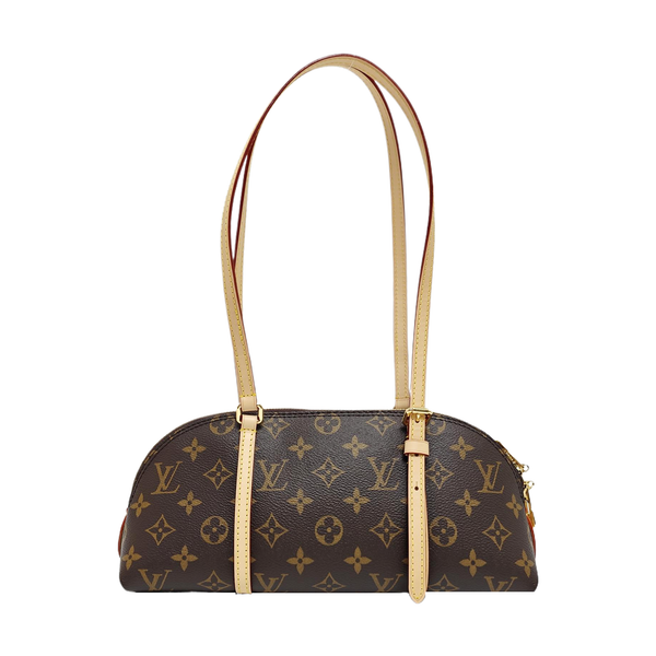 SQUIRE EAST WEST Monogram Coated Canvas Brown