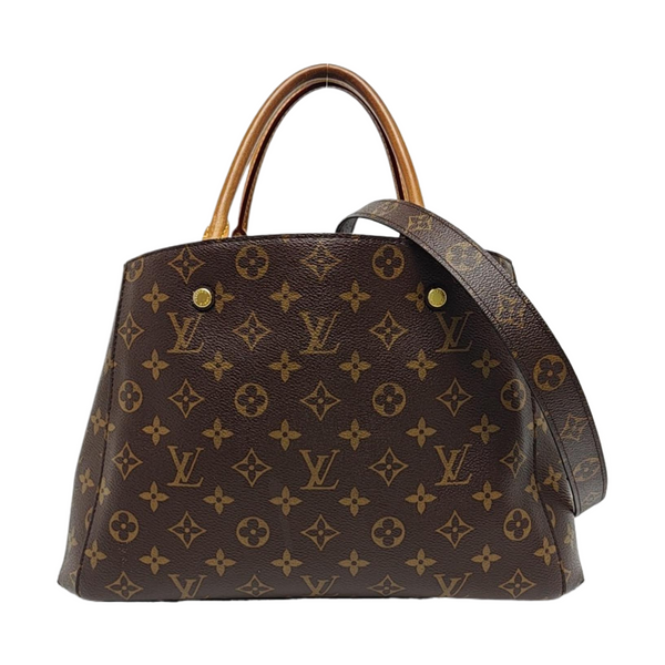 MONTAIGNE GM Monogram Coated Canvas Brown