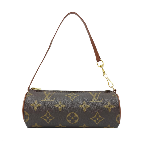 PAPILLON Mini Monogram Coated Canvas Brown