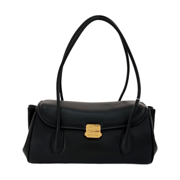 Calfskin Top Handle Bag Black
