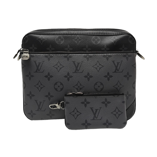 TRIO Monogram Coated Canvas Gray
