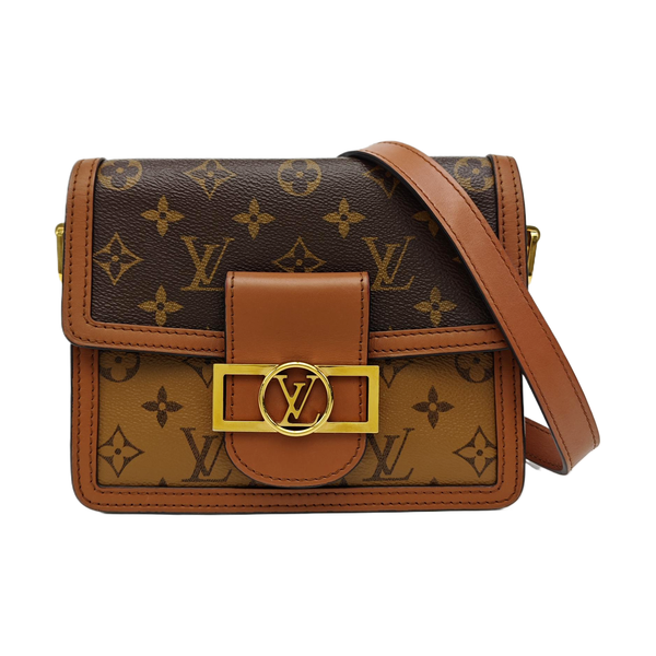 DAUPHINE Mini Monogram Coated Canvas Brown