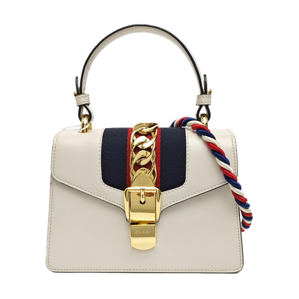Sylvie Mini Calfskin White