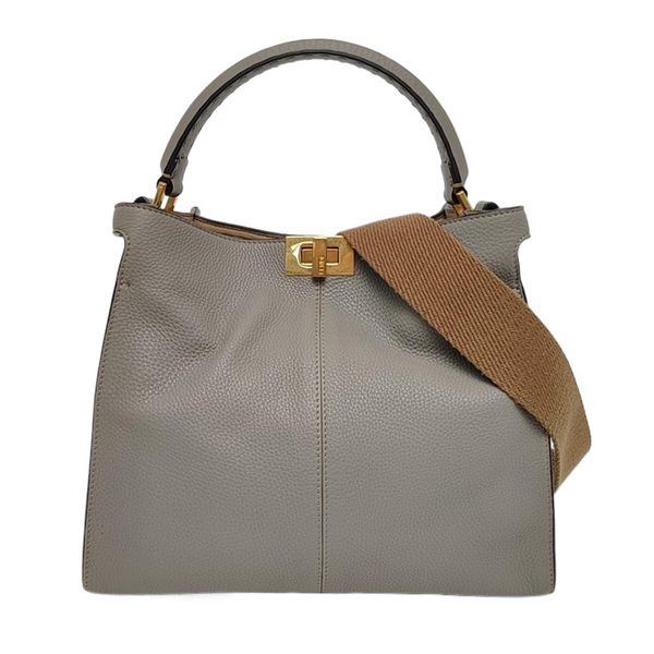 Authenticated pre-owned Peekaboo Medium Calfskin Grey - Shoulder Bag at Looply