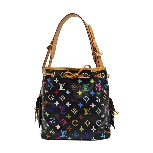NÉONOÉ MM Monogram Coated Canvas Black
