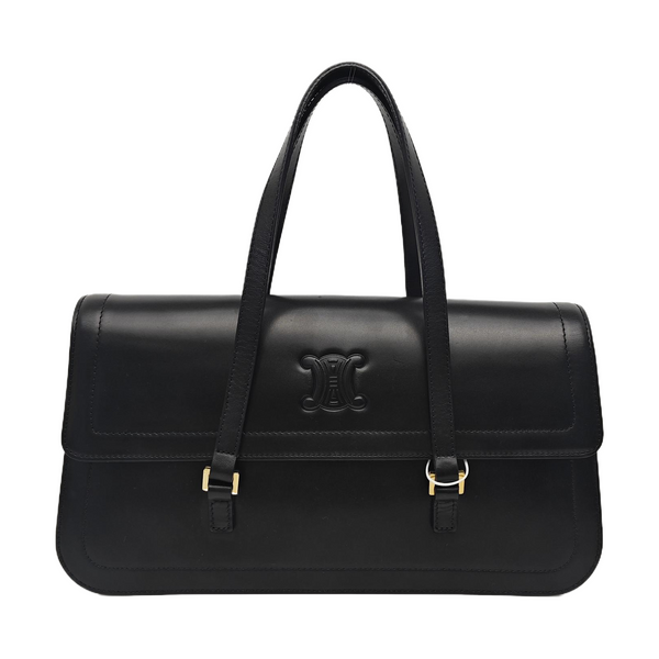 Calfskin Top Handle Bag Black