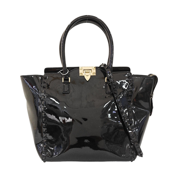 Rockstud Calfskin Black