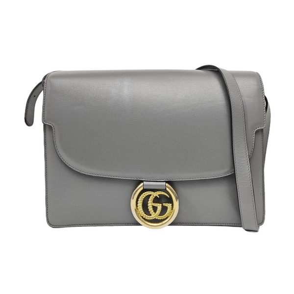 GG Ring Medium Calfskin Gray