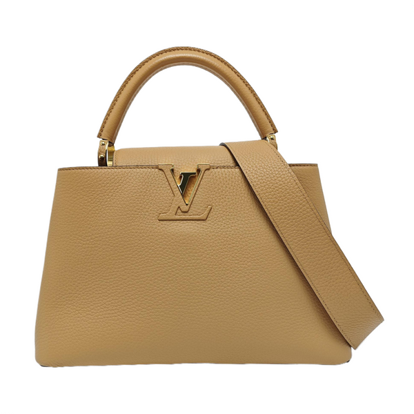 CAPUCINES MM Calfskin Beige