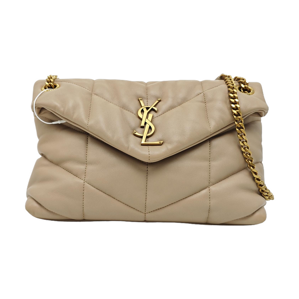 PUFFER Small Quilted Lambskin Brown