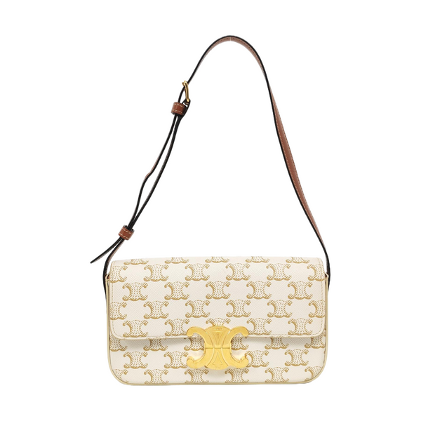 Authenticated pre-owned TRIOMPHE Coated Canvas White - Shoulder Bag at Looply