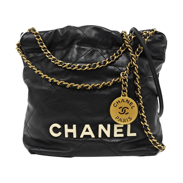 CHANEL 22 Mini Quilted Calfskin Black